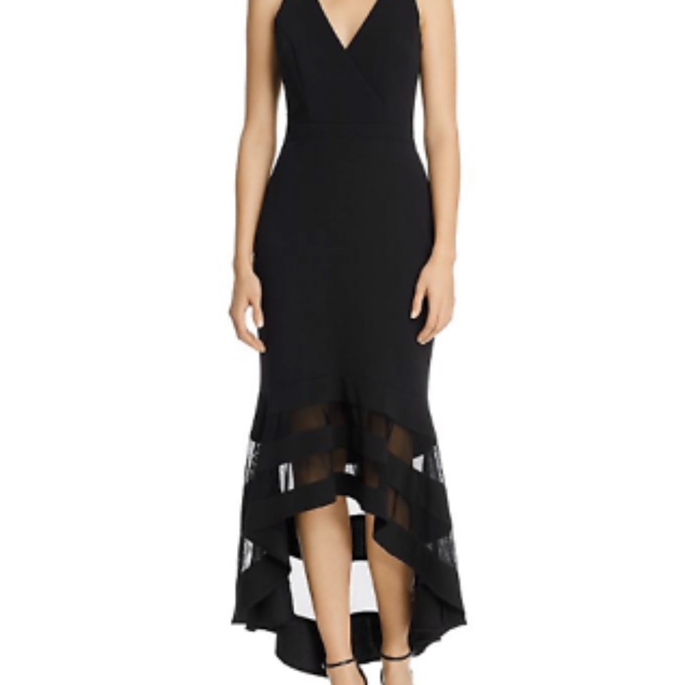 AVERY G high low mesh dress